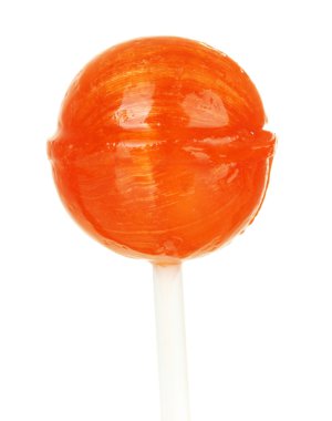 Sweet and tasty lollipop isolated on white close-up clipart