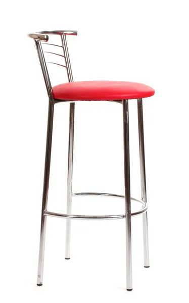 Chaise de bar rouge isolé sur blanc — Photo