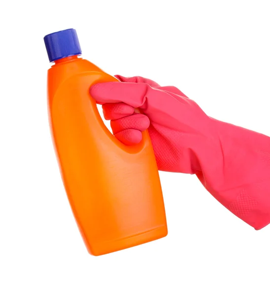 Detergente en mano aislado en blanco — Foto de Stock