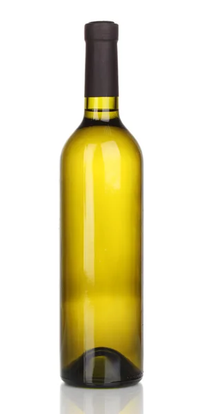 Botella de gran vino aislado sobre blanco — Foto de Stock