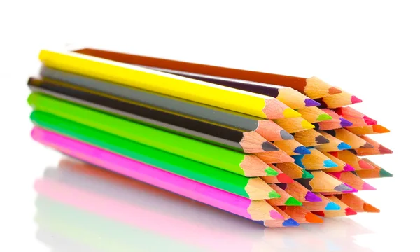 Lápices de color aislados en blanco —  Fotos de Stock