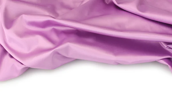 Tirai sutra ungu diisolasi di atas putih — Stok Foto
