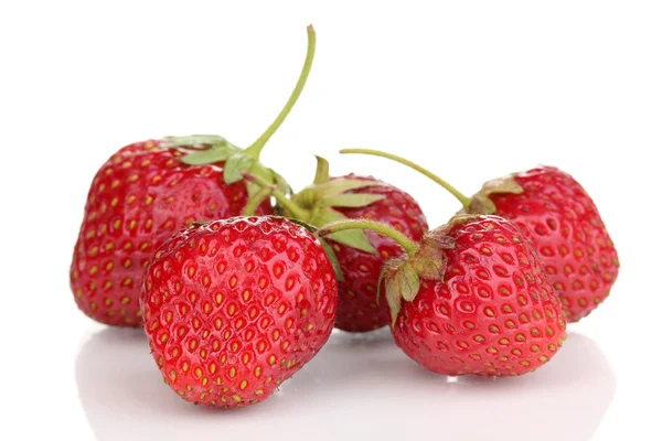 Sweet ripe strawberries isolated on white — Stock Photo, Image