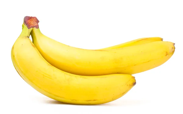 흰색 위에 떼어 놓은 바나나 다발 — 스톡 사진