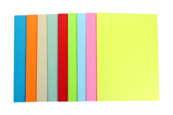 Ljusa färgglada papper isolerad på vit — Stockfoto