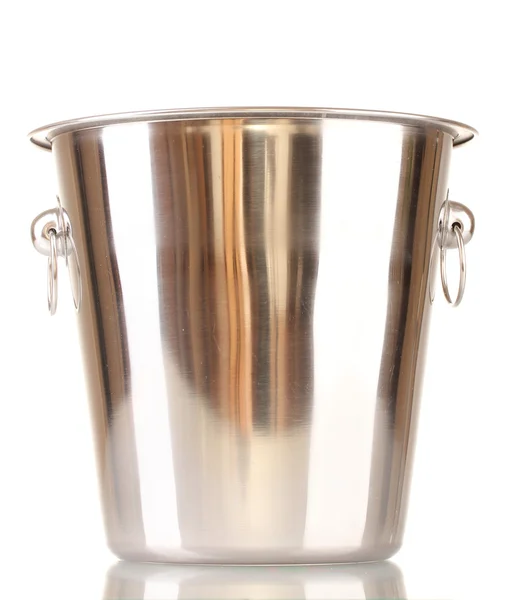 Prázdný kbelík pro láhev šampaňského izolovaných na bílém — Stock fotografie
