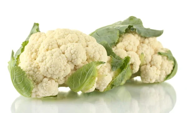 Fresh cauliflowers isolated on white — Stock Photo, Image