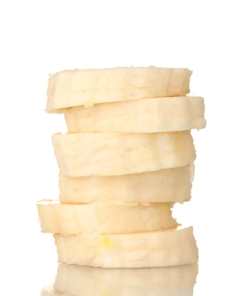Стиглий банан ізольований на білому — стокове фото