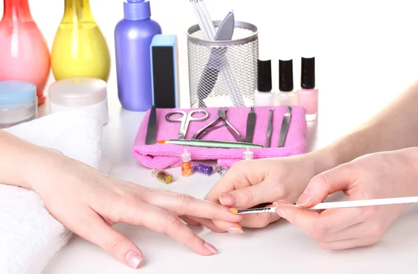 Manicure process in beautiful salon — Stock Photo, Image