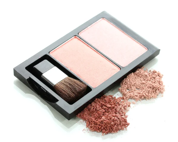 Make-up blusher i rutan isolerad på vit — Stockfoto