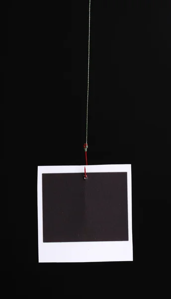 Fotoğrafı siyah izole olta kancası — Stok fotoğraf