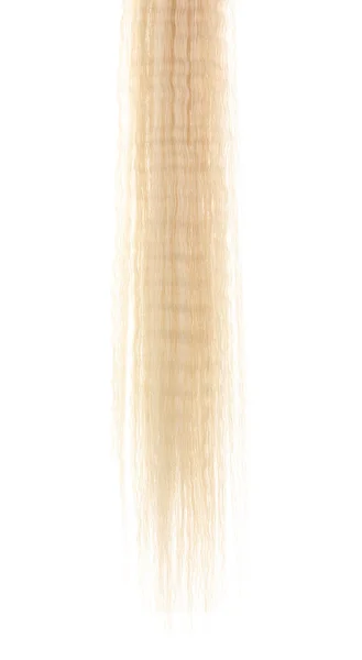 Vlnité blond vlasy izolovaných na bílém — Stock fotografie