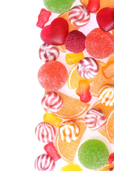 Bonbons gelée colorés isolés sur blanc — Photo