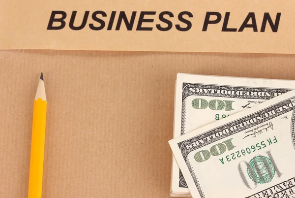Papiermappe mit den Worten business — Stockfoto
