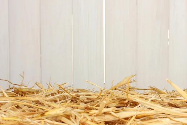 Stock image The golden straw against the white barn