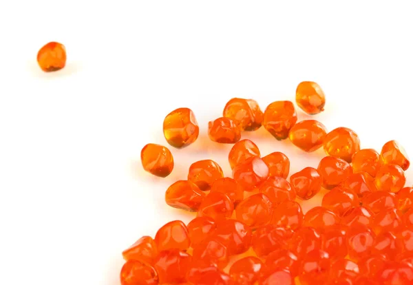 Röd kaviar isolerad på vitt — Stockfoto
