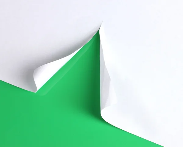 Torn księga z zielonym tle — Zdjęcie stockowe