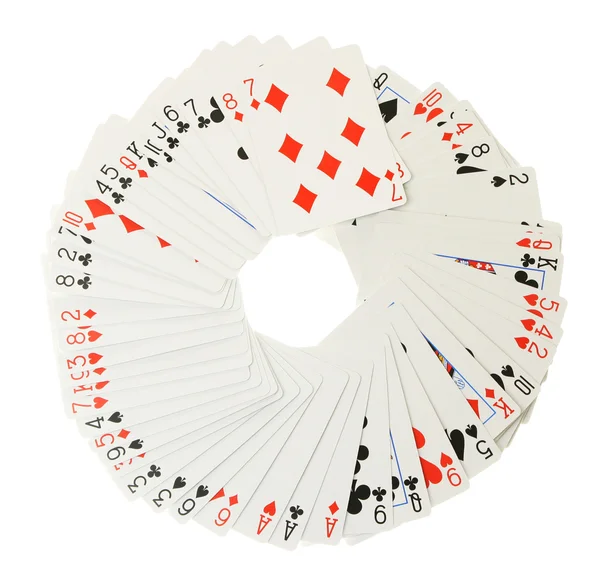 Elszigetelt fehér kártyák — Stock Fotó