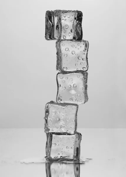 Melting ice cubes isolated on white — Stock Photo, Image