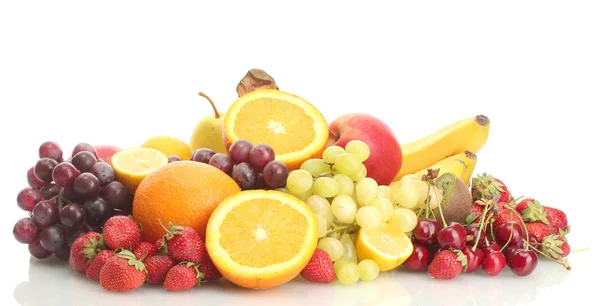 Frutas exóticas y bayas aisladas en blanco — Foto de Stock