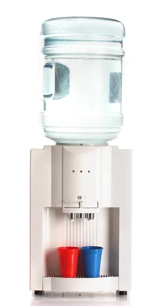 Refrigerador elétrico de água isolado no branco — Fotografia de Stock
