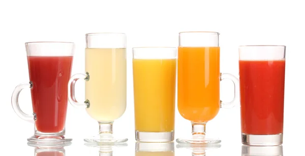Tropisk juice i glasen isolerad på vit — Stockfoto