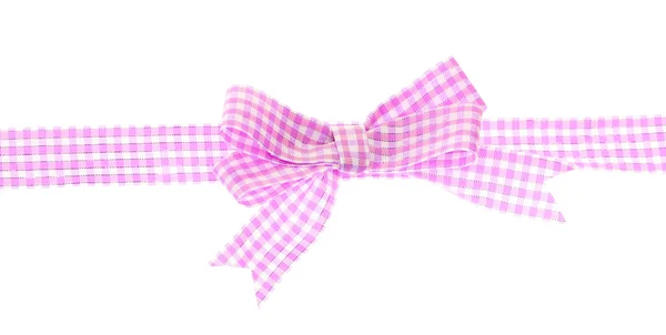 Beautiful purple bow and ribbon isolated on white — Stock Photo, Image