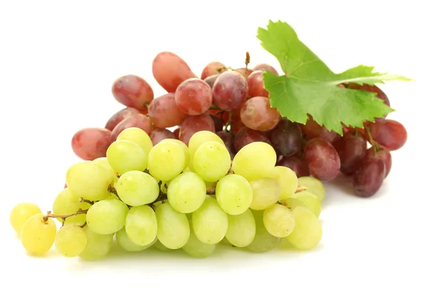 Ripe sweet grapes isolated on white Royalty Free Stock Images