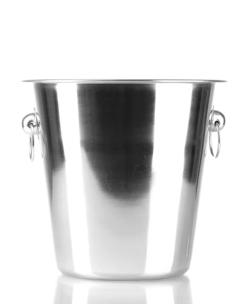 Empty bucket for champagne bottle isolated on a white — Stock Photo, Image
