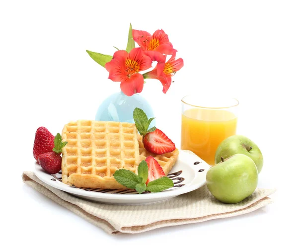 흰색 절연 가벼운 아침 식사 — 스톡 사진
