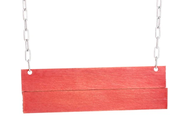 Farbige Holztafel isoliert auf weiß — Stockfoto