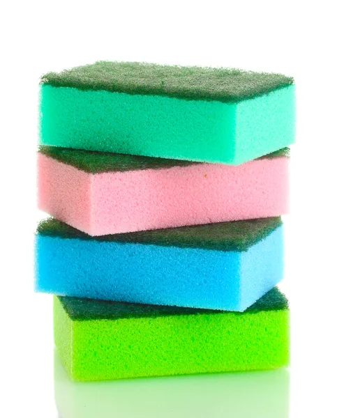 Esponjas de colores aislados en blanco —  Fotos de Stock