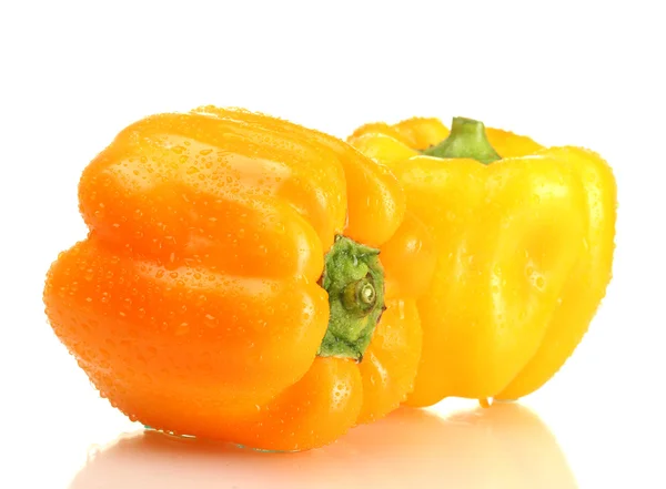 Yellow peppers isolated on white — Stock Photo, Image