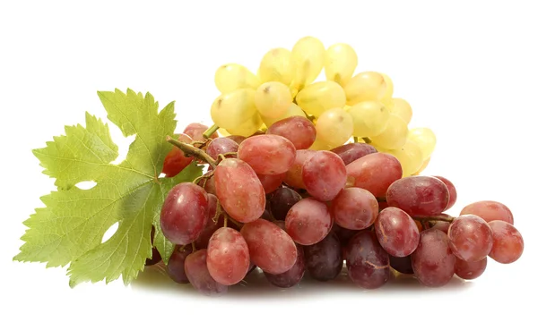 Dojrzałe słodkie winogrona na białym tle — Zdjęcie stockowe