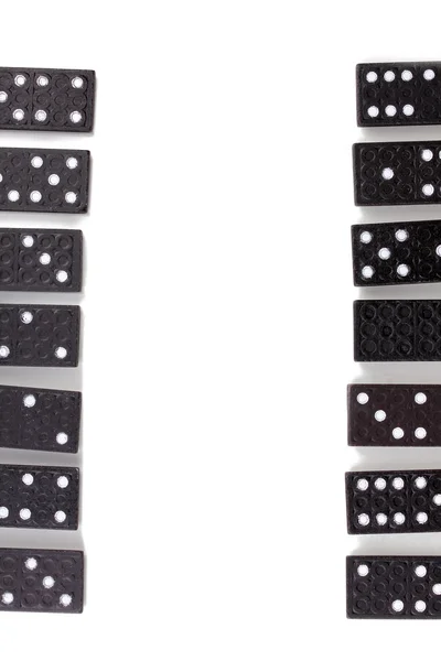 Domino isolerad på vit — Stockfoto