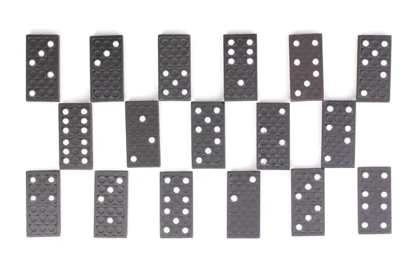 Domino isolerad på vit — Stockfoto