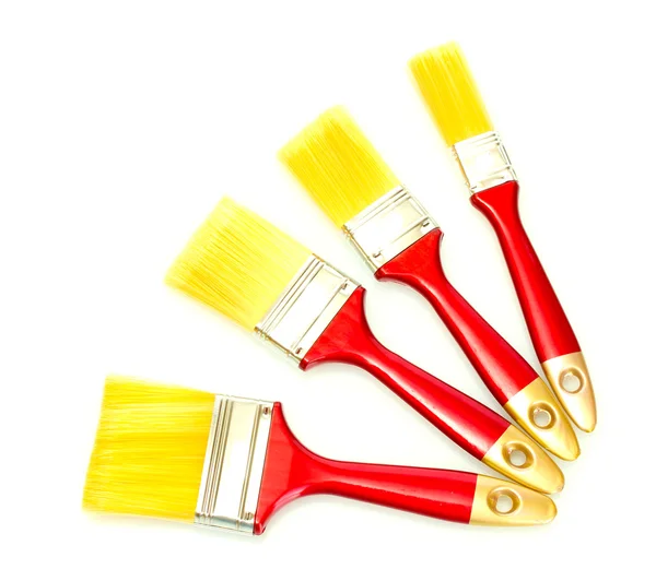 Paint brushes isolated on white Royalty Free Stock Photos