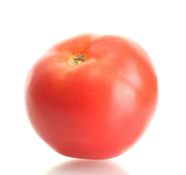 Reife rote Tomate isoliert auf weiß — Stockfoto