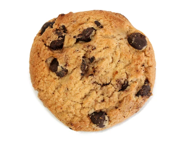 Chocolate chips cookie isolated on white — Stock Photo, Image