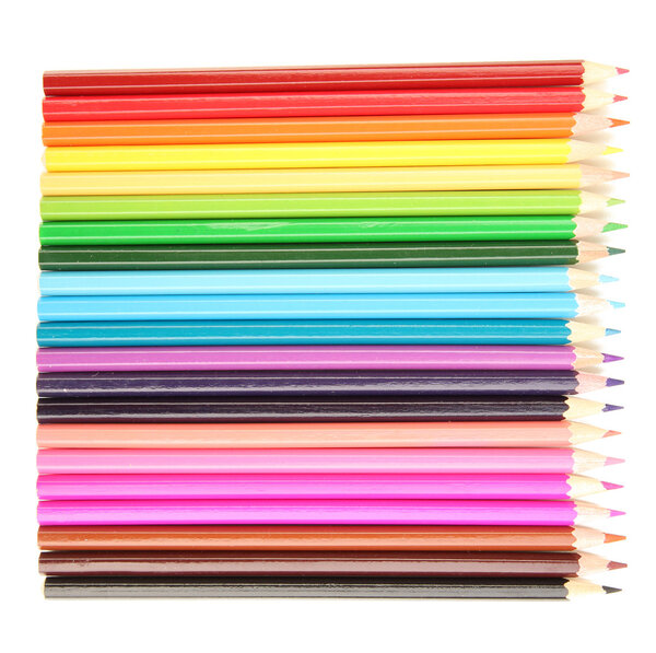 цветные карандаши, изолированные на белом