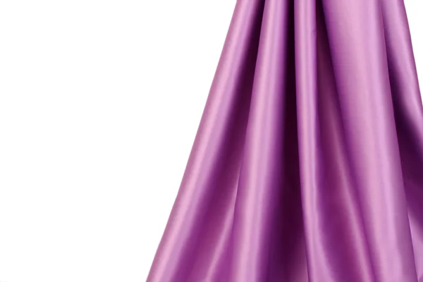 Drapé de soie violet isolé sur blanc — Photo