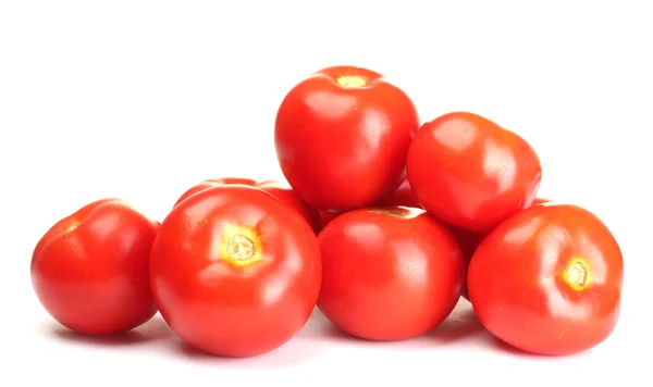白で隔離された熟した赤いトマト — ストック写真