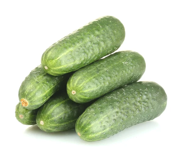 Fresh cucumbers isolated on white — Stock Photo, Image
