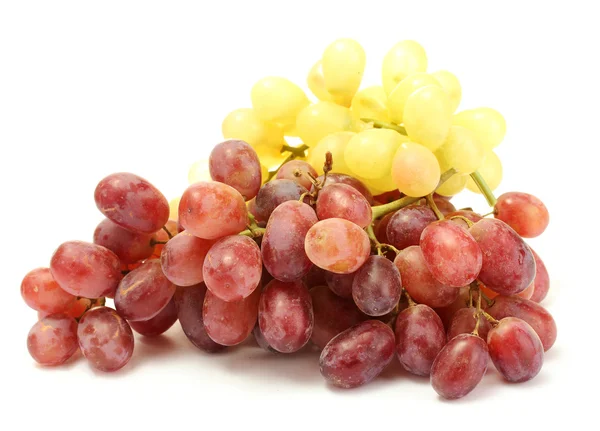 Ripe sweet grapes isolated on white — Stock Photo, Image
