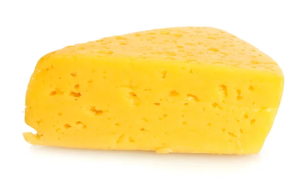 Smakelijke kaas geïsoleerd op wit — Stockfoto