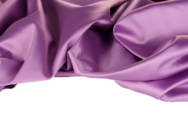 Cortinas de seda roxas isoladas em branco — Fotografia de Stock