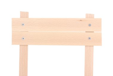 ahşap tabela üzerinde beyaz izole