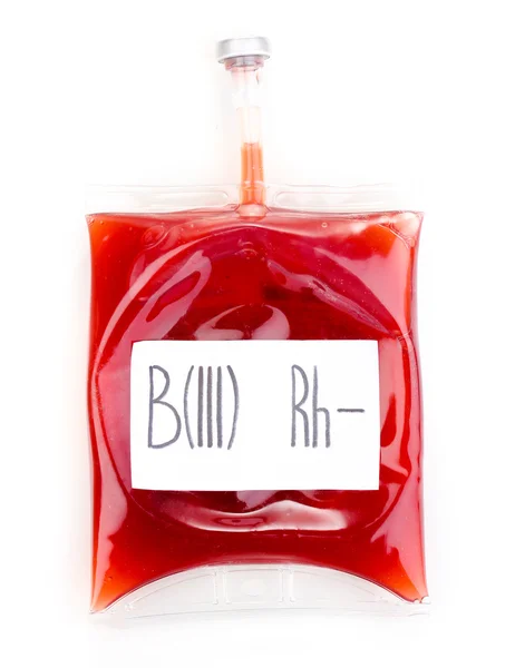 Bag of blood isolated on white — Stock Photo, Image