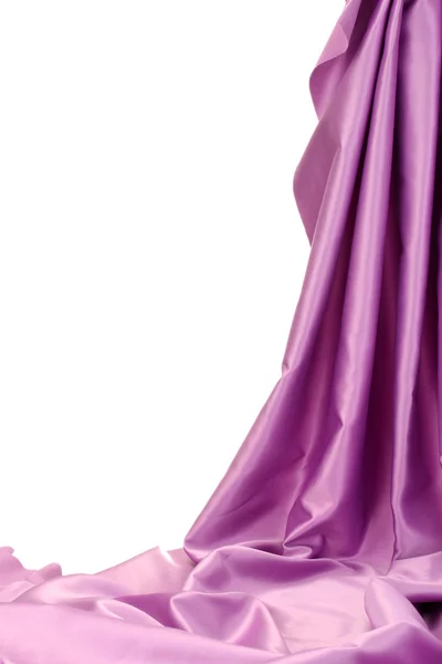 Drapeado de seda púrpura aislado en blanco — Foto de Stock