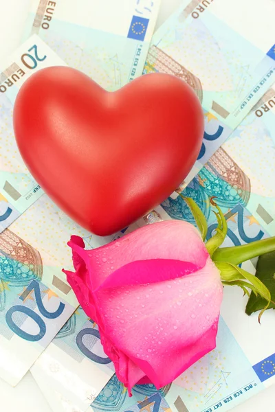 Concept van liefde en geld — Stockfoto